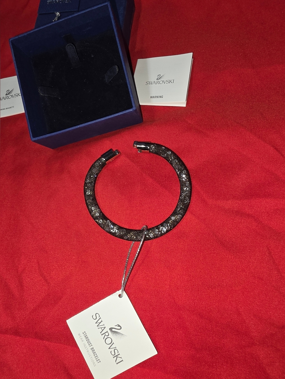 Swarovski Stardust Black Crystal Mesh Bracelet - Picture 3 of 5